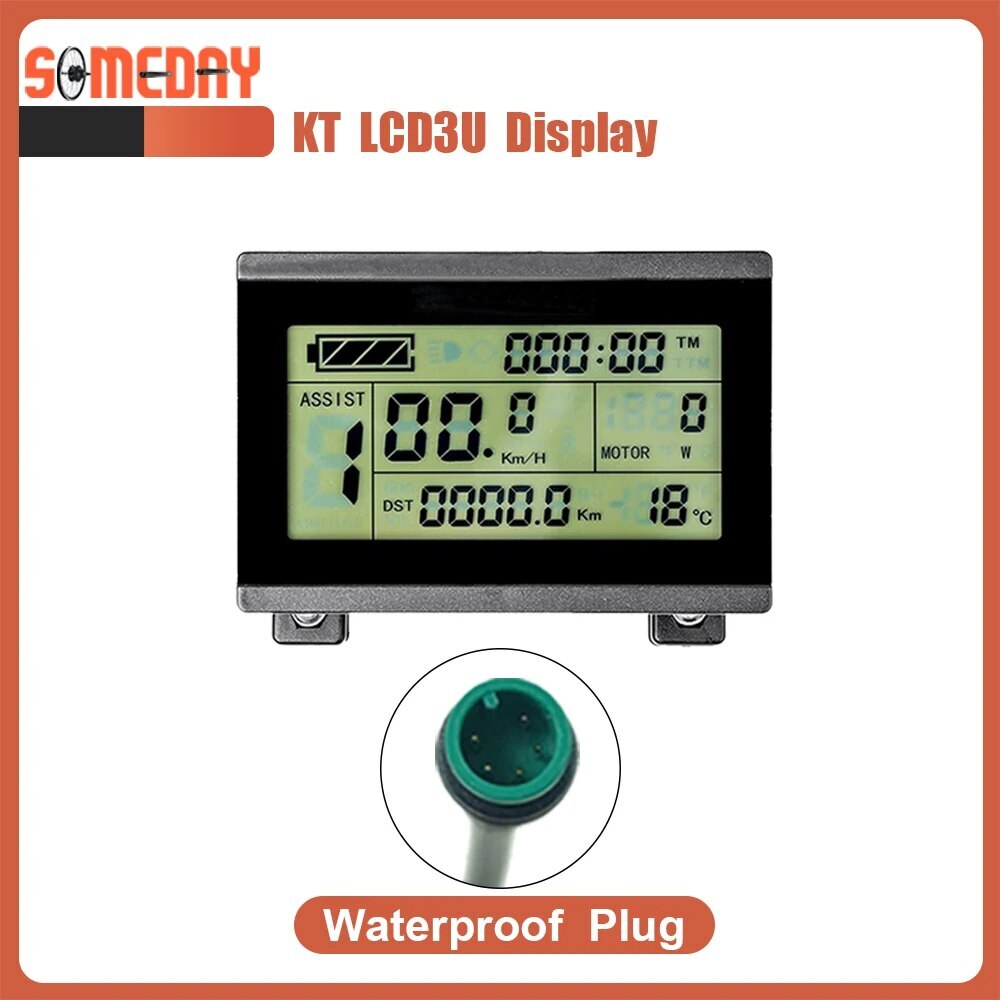 E-bike LCD LED Display Waterproof SM Plug 24V 36V 48V 72V for Ebike Display