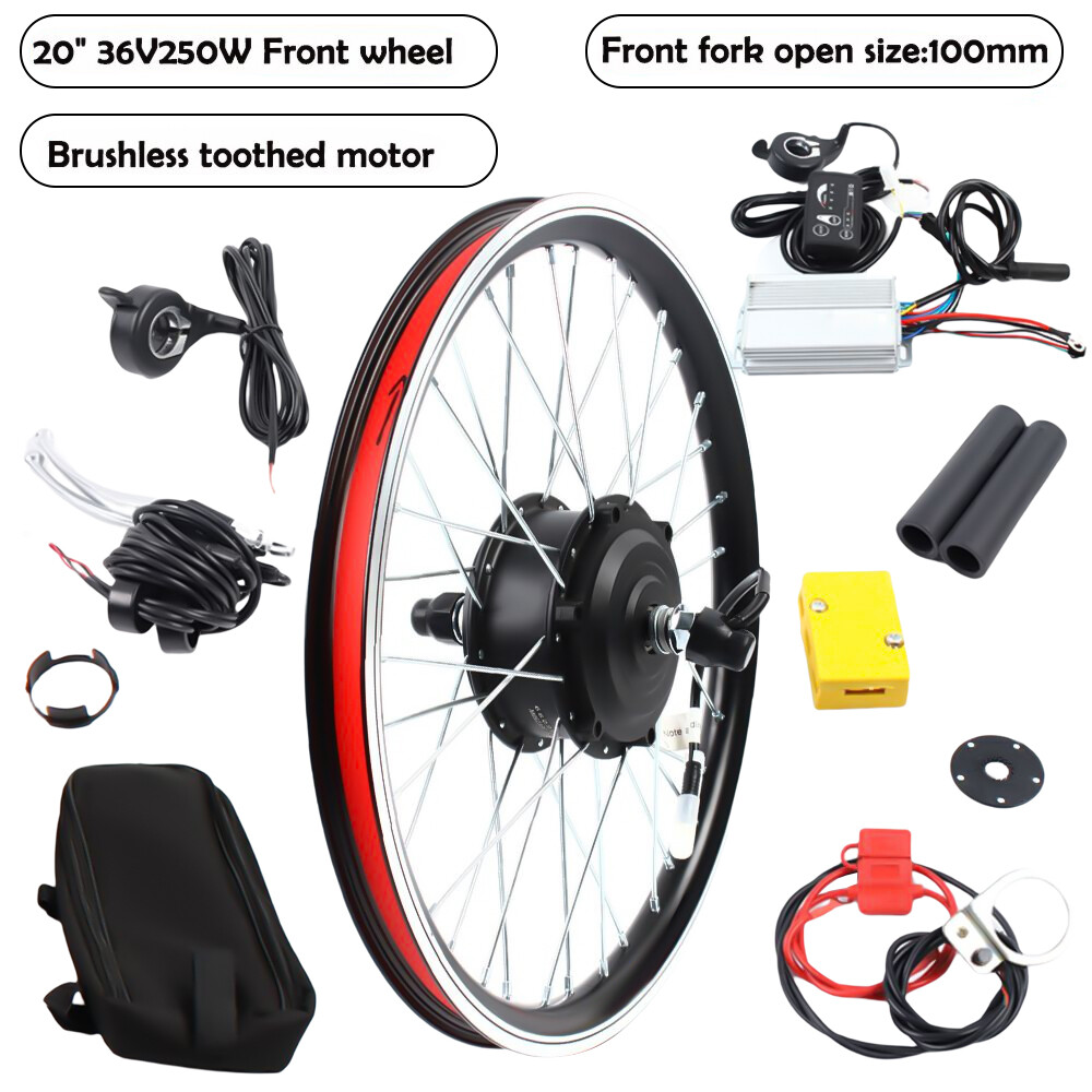 20″ Front Wheel 36V 250W Electric Bicycle Conversion Kit with Throttle