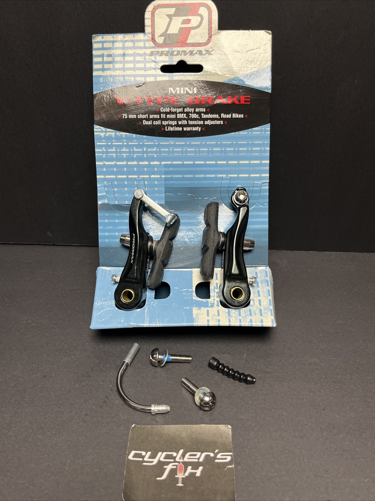 New Promax 75mm Mini V-Brake Alloy Black For Mini Racing Bmx Tandem Road Bikes