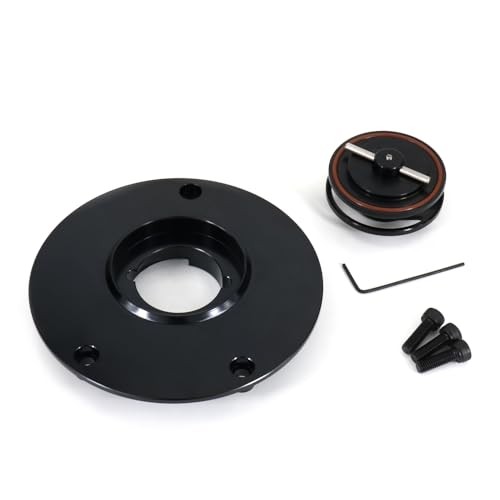 Motorcycle 3 Holes Gas Tank Cap Cover Fuel Cap CNC Aluminum Alloy, Fit Black