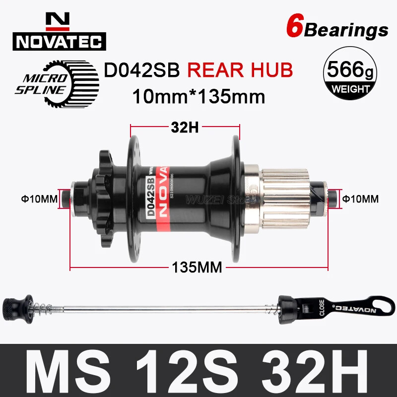 32 Holes Mtb Bicycle Hub Axle Boost Front 2 Rear 6 Bearings Bicycle Hub