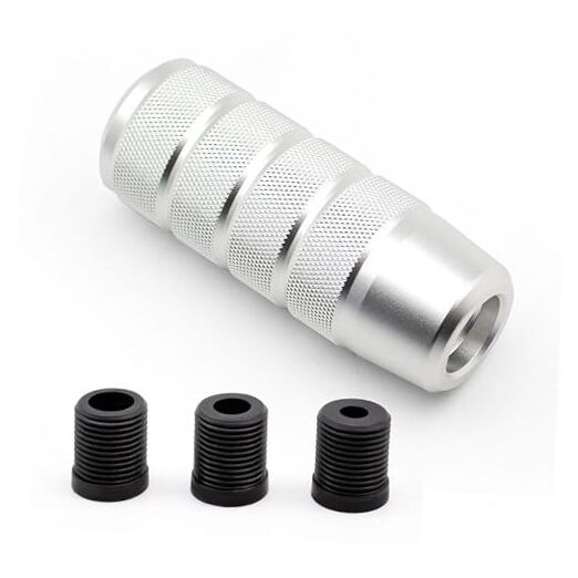 95mm/3.74″ Car Shifter Knob, Aluminum Weighted Automotive Gear Shift Silver