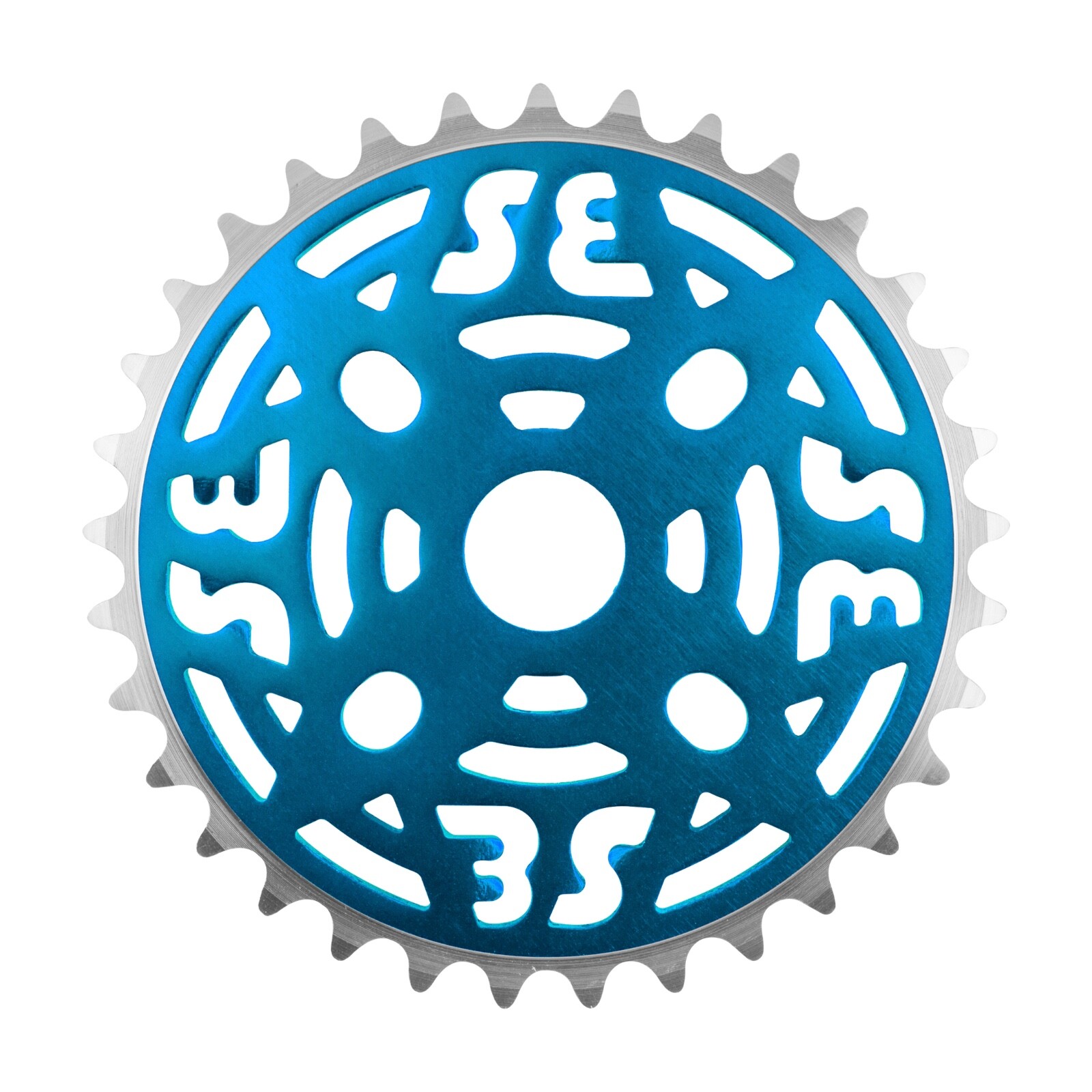 SE Racing Alloy BMX Single Speed Bike Chainring 33 Tooth 1/8″ Anodized Blue