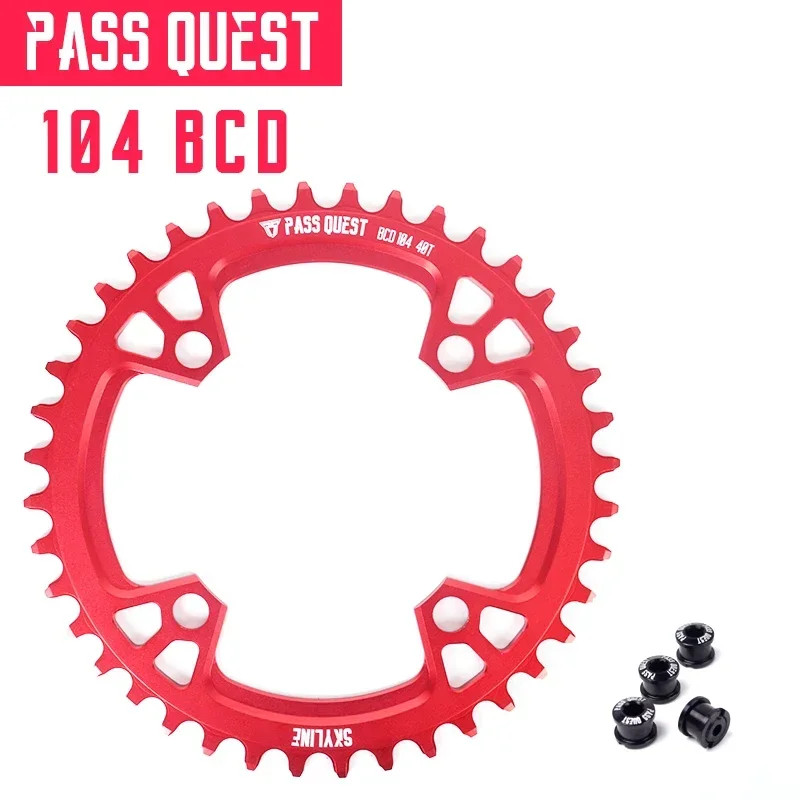 MTB Bicycle Round 104BCD Chainring 32T/34T/36T/38T/40T/42T/44T/46T/48T Plate