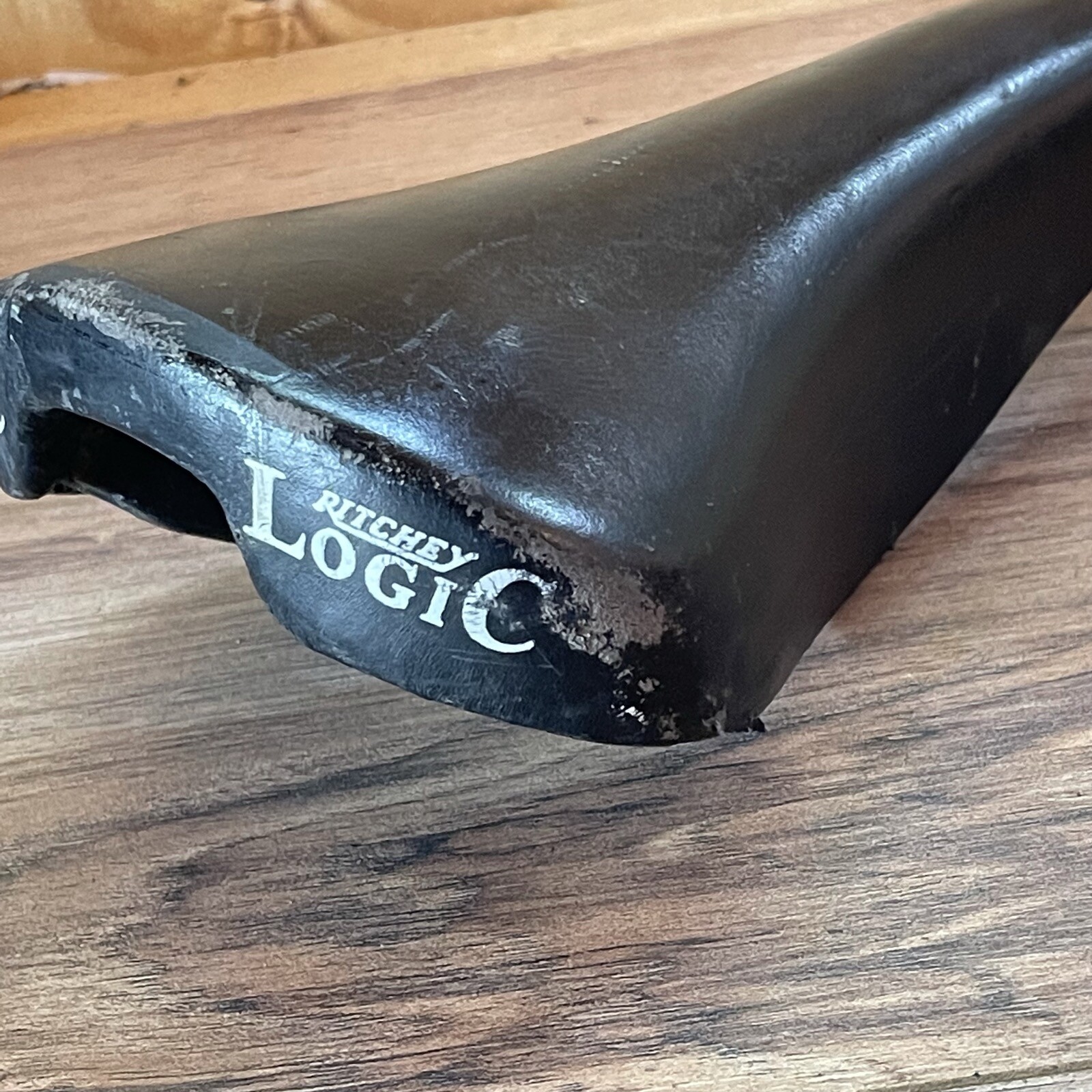 Vintage Ritchey Logic MTB Saddle Viscount Special Development Black Leather