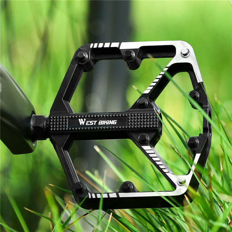 WEST BIKING Bike Pedals DU Bearing 9/16″ Aluminum Cycling Bicycle Pedals Black