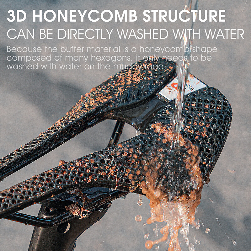 WEST BIKING Carbon Fiber Nylon 3D Printed Saddle Road Bike Hollow Bicycle Saddle