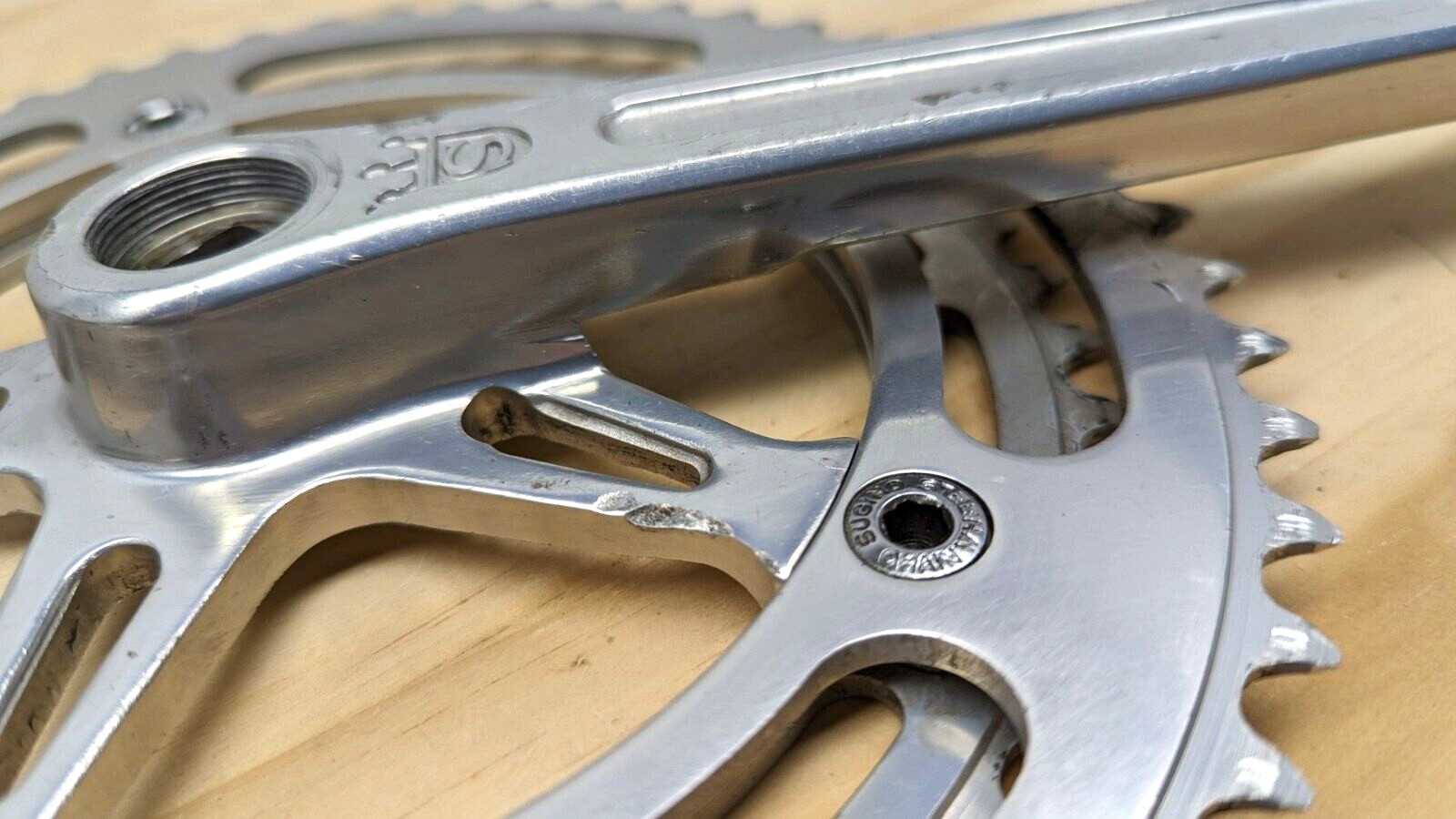VINTAGE Sugino Mighty Competition Crankset – 171mm – 51/44 Double – Road
