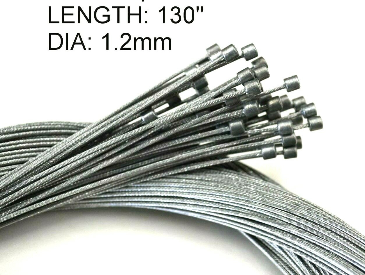 X-Long 1.2 x 3302mm /130″ Shifter Derailleur Inner Cable Wire Tandem Recum Bike