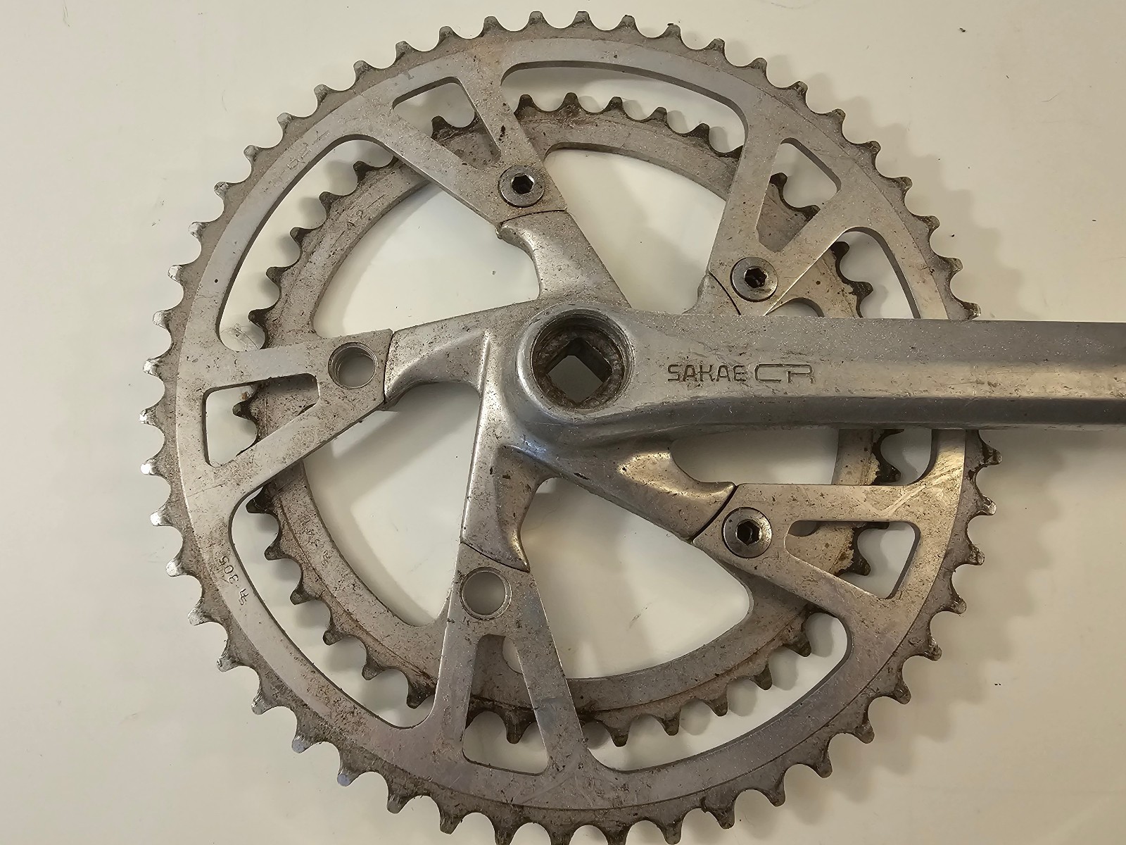 Sakae CR Bicycle Crankset..Double… 52 – 42 Teeth. Bike….170mm…Silver
