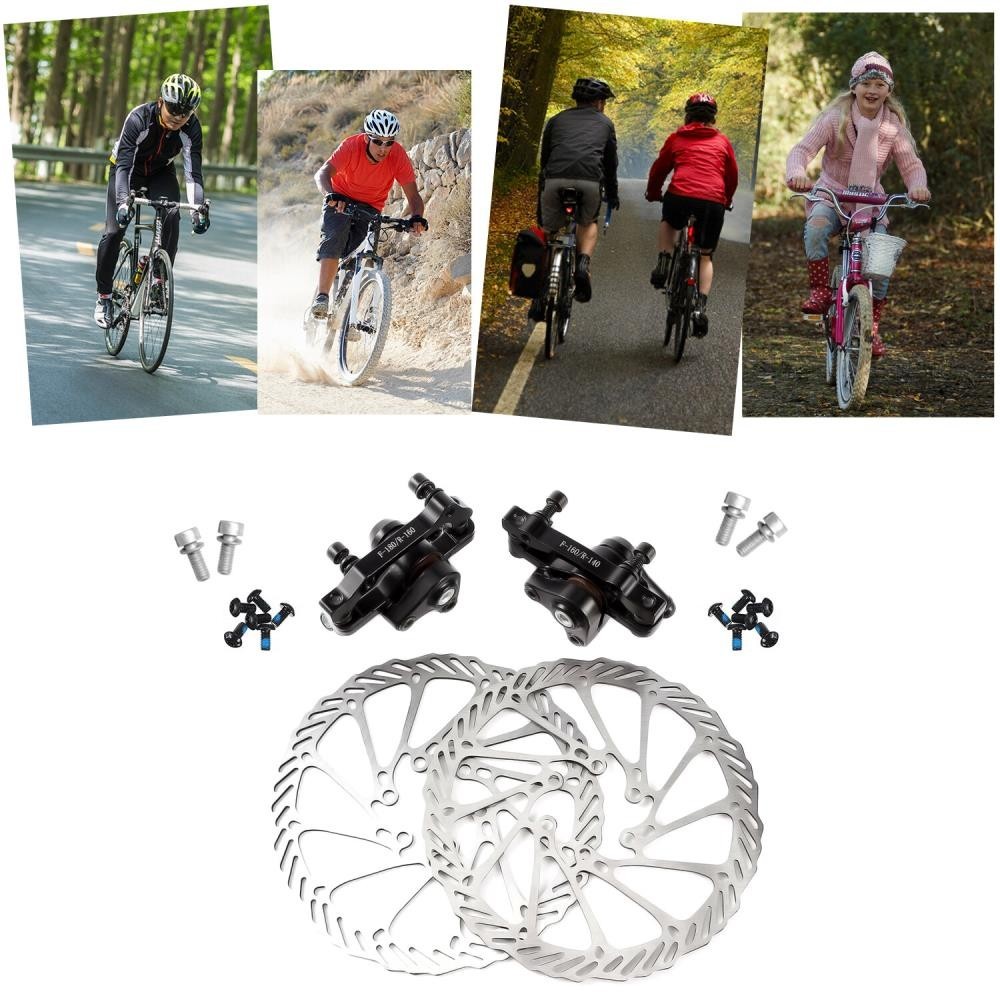 Bike Disc Brake Front & Rear Disc 160 mm Rotor Brake Kit for Mountain Bicycle [