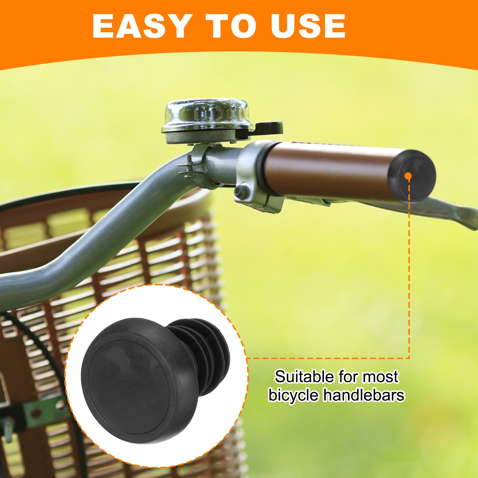 2 Pair Bike Handlebar End Plugs Bar End Caps for Most Bike Black