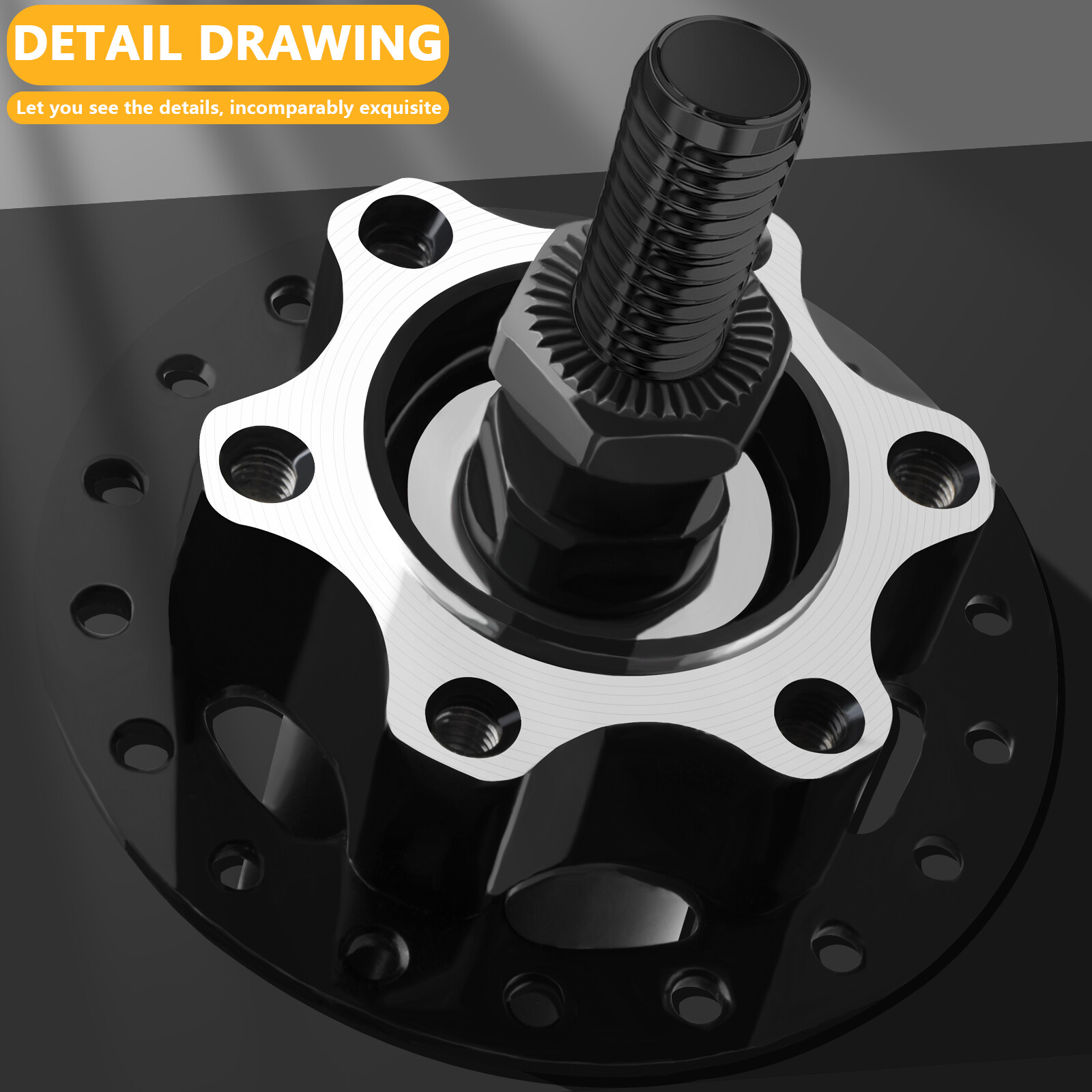 Beach Cruiser Fat Bike Front Hub 3/8″ 36 Holes 135mm 210mm for 6-bolt Disc Brake