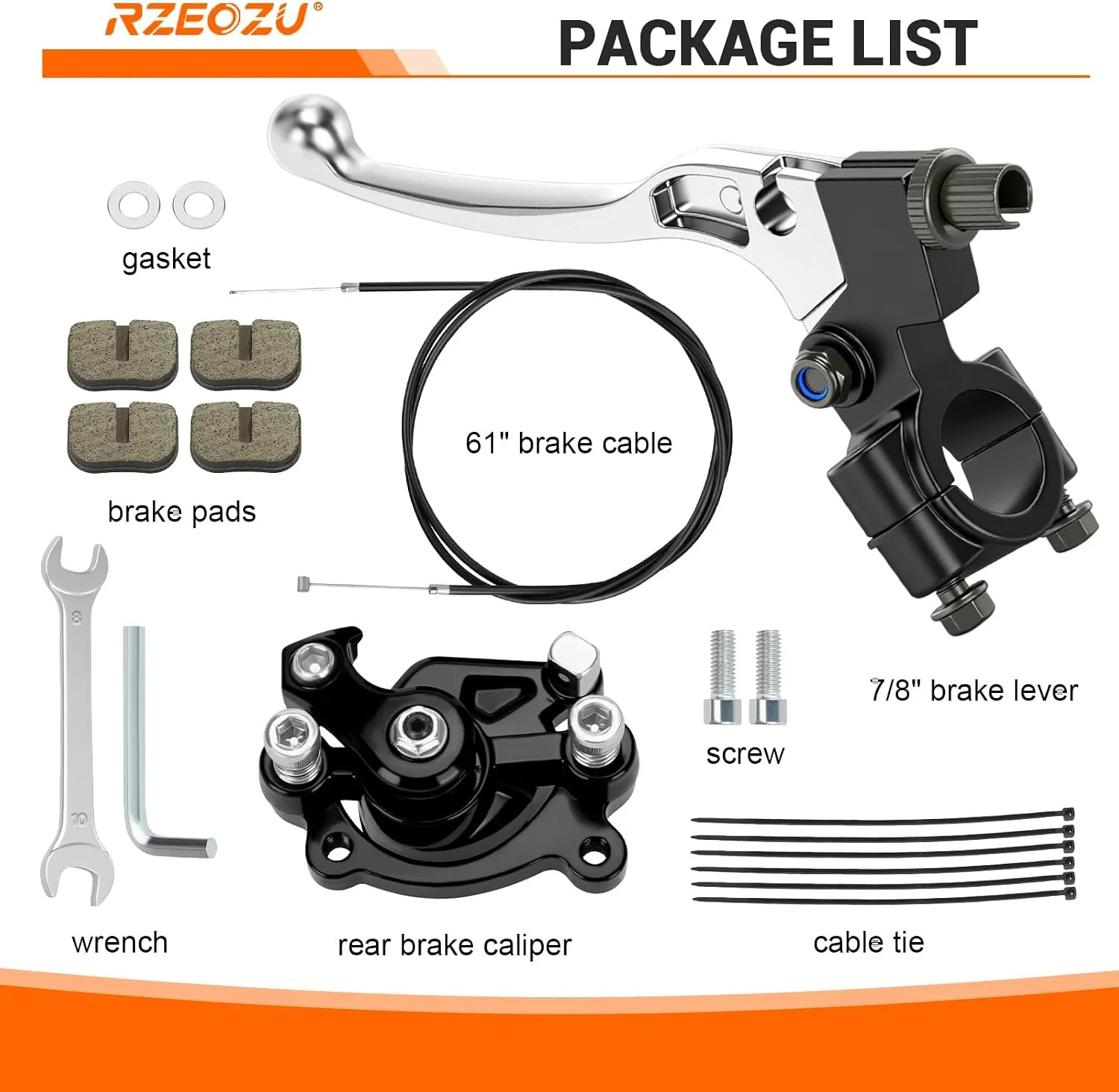 Mini Bike Brake Lever Caliper Kit Replacement for Coleman CT100U | Disc Brake Ki