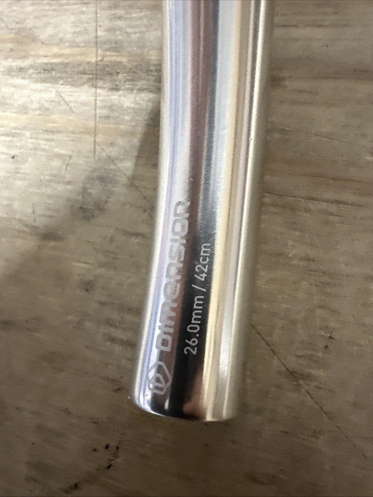 Dimension Short Drop Handlebar 26mm Clamp 42cm Width 340g Silver Aluminum