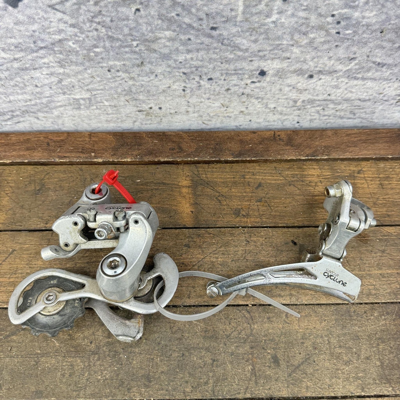 Vintage Suntour Cyclone Derailleur Set Front Rear Road Touring Bike Japan 1980s
