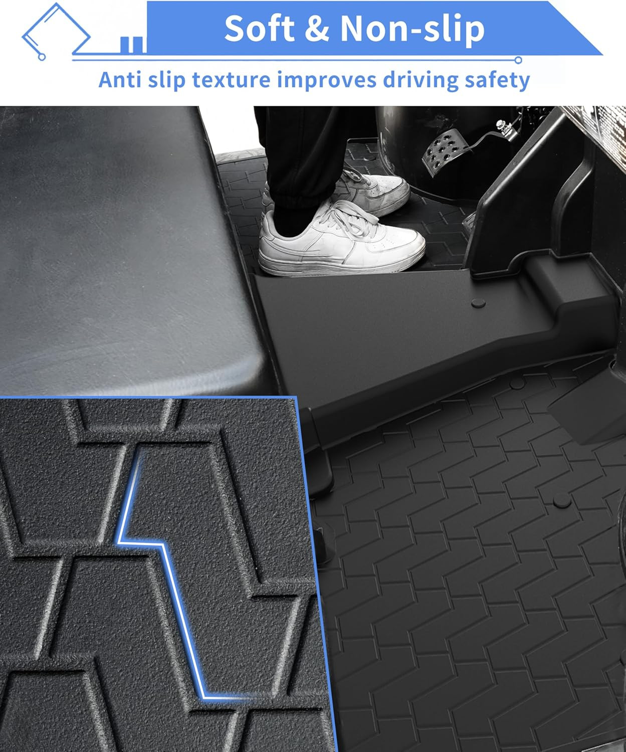 Front Floor Mats Set Kawasaki Mule PRO DX DXT FX FXR FXT 2015-2025 TPE Liner