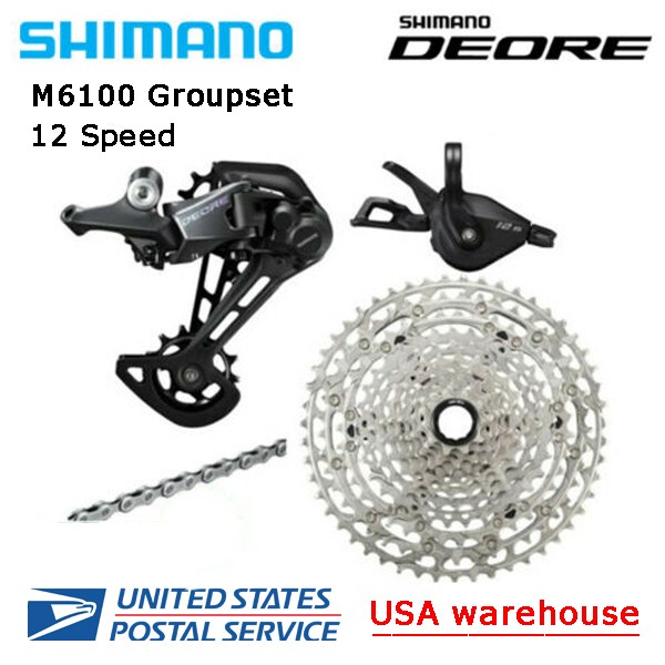 New Shimano Deore M6100 12 Speed Drivetrain Groupset 51T MTB Micro Spline (OE)