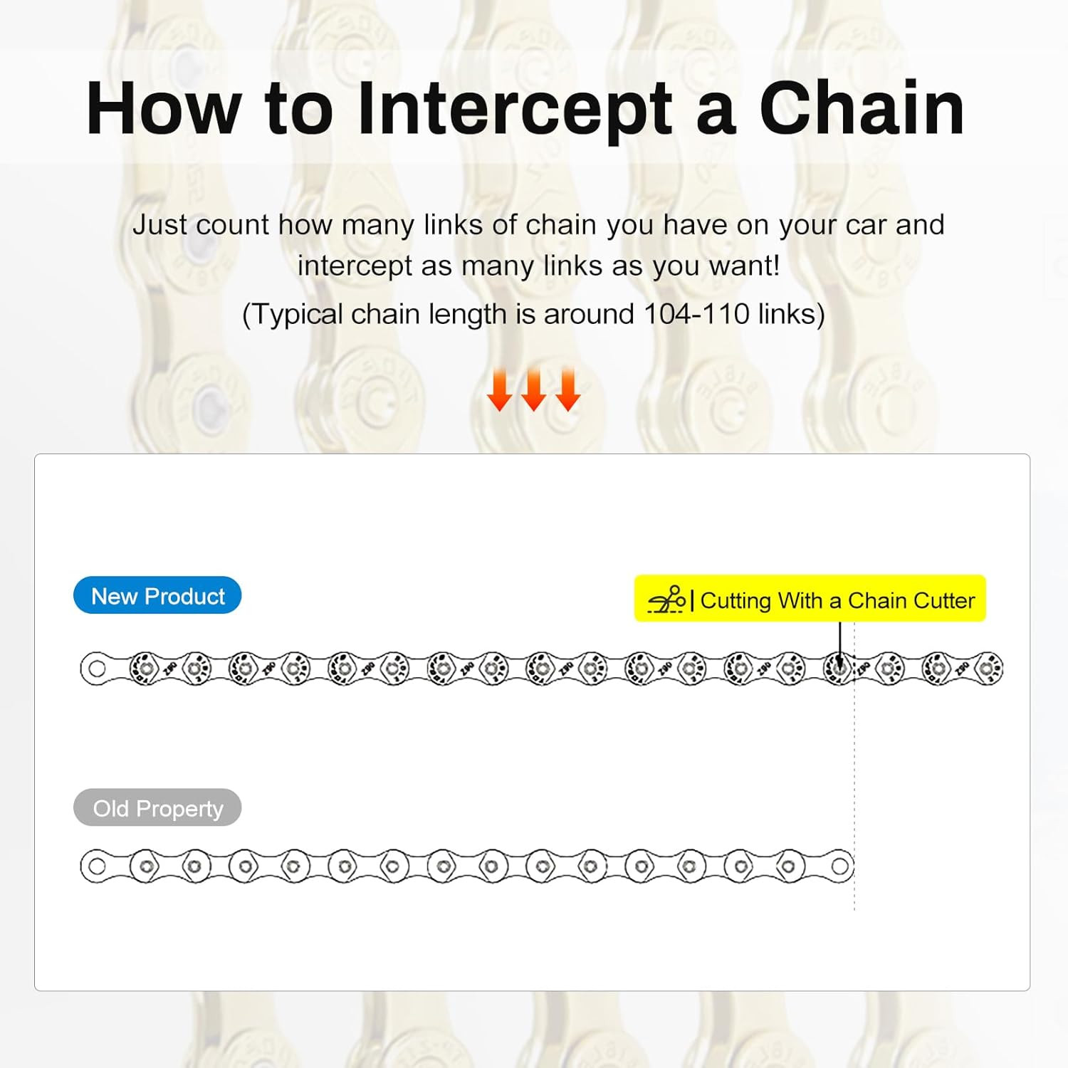 Gold 6/7/8 Speed Bike Chain, 1/2X3/32 Inch, 116 Links, Alloy Steel, Triple