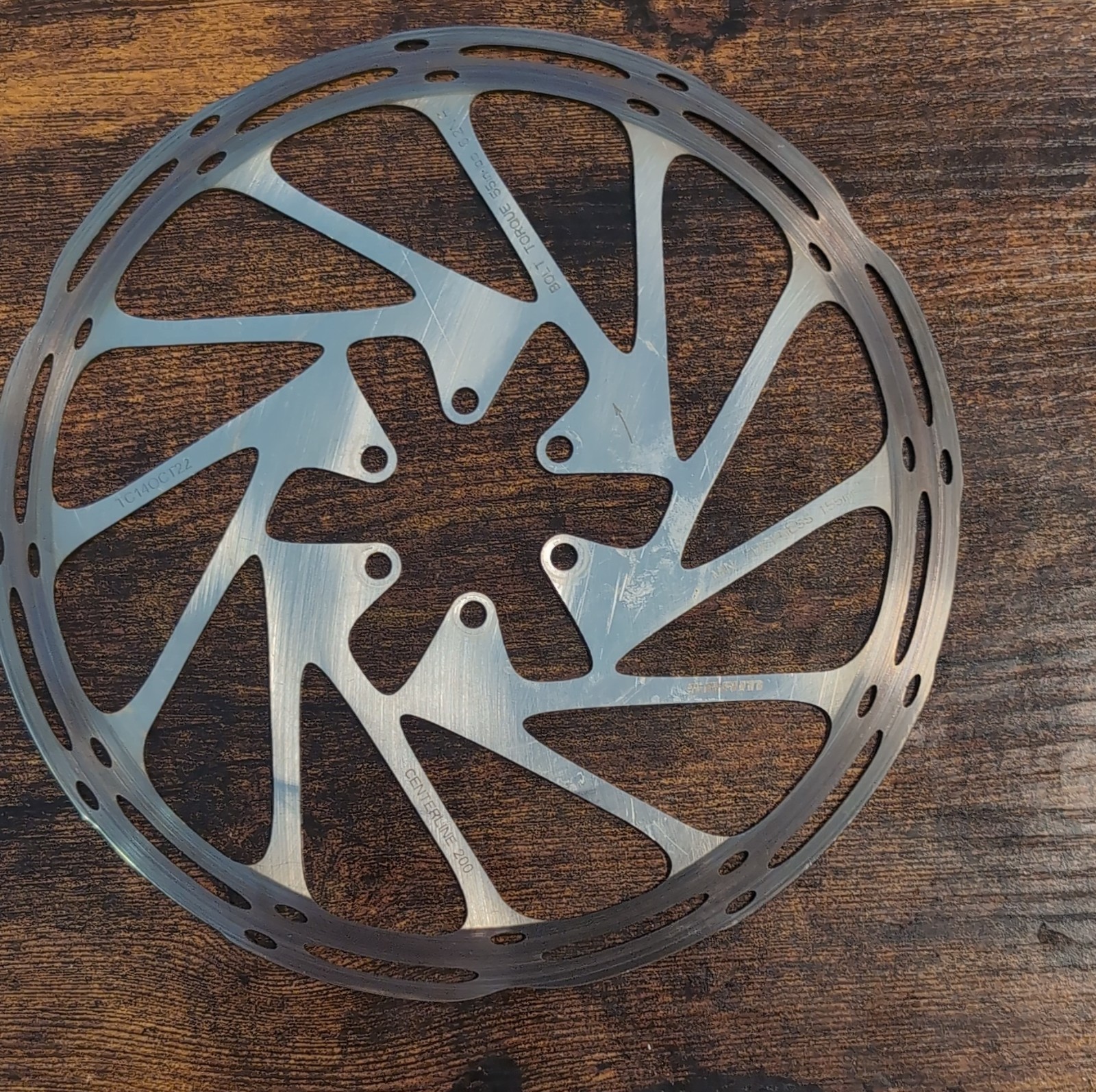 SRAM Centerline TC140G22 200mm 6-Bolt Steel Brake Rotor Silver