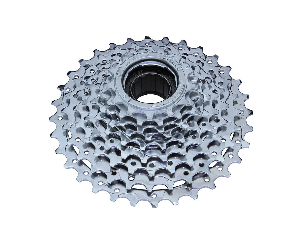 SUNRACE BRANDED 9 SPEED BICYCLE MULTIPLE FREEWHEELS 13/32T INDEX CHROME.
