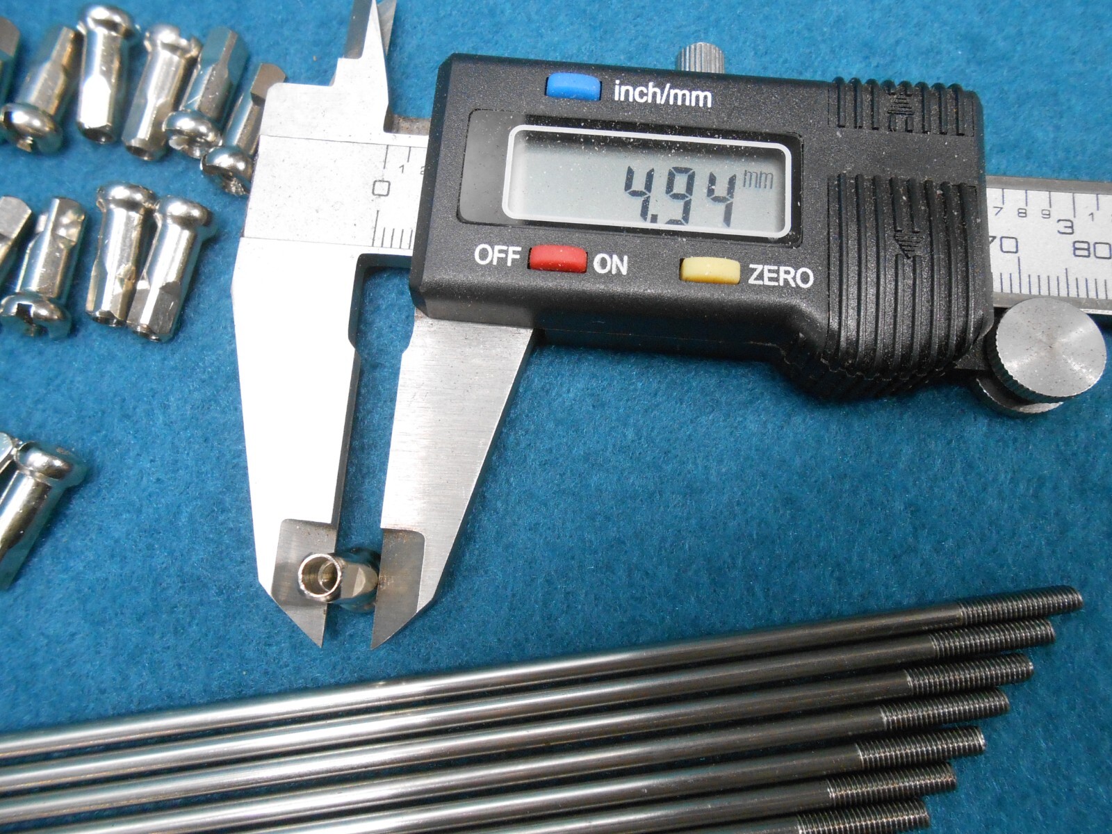 260mm Long 16 Silver Stainless Spokes 12g (2.6mm with Silver brass nipples SAPIM