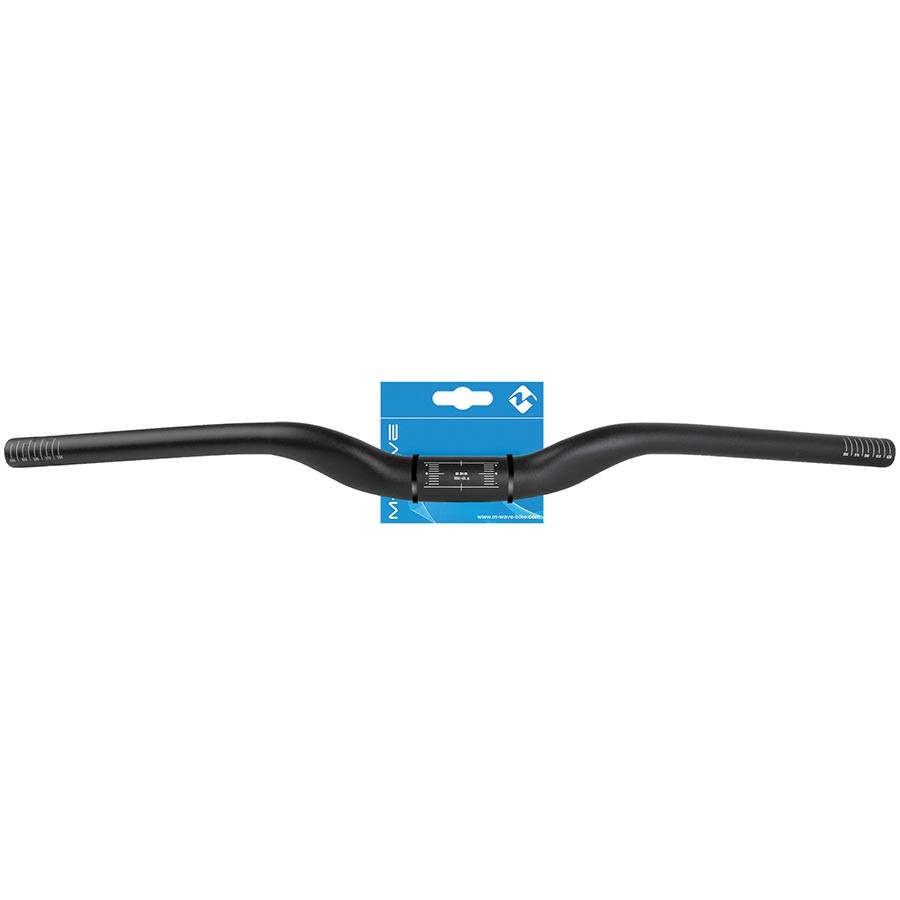 M-Wave HB-C2.1 Aluminum MTB Handlebar 640mm, 21mm Rise, 31.8mm Clamp, Black