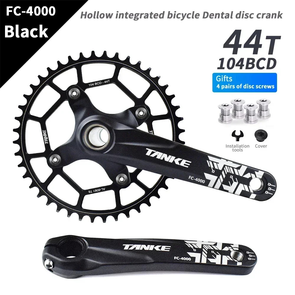 104BCD MTB Narrow Wide Chainring 32T-44T Ultralight Single Crankset Disc
