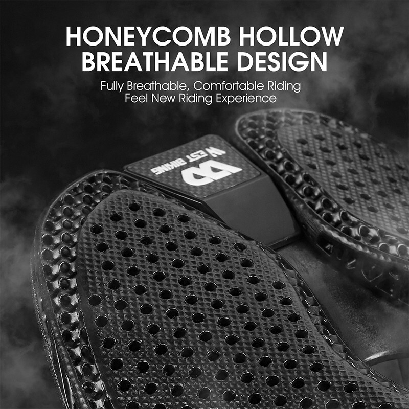WEST BIKING 3D Printed Saddle Carbon Fiber Nylon Road Bike Hollow Bicycle Saddle