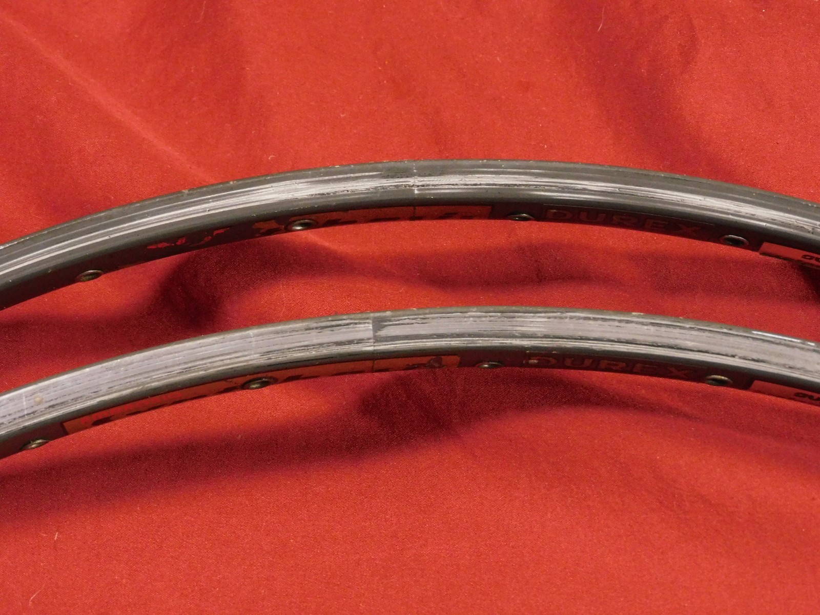 2 Vintage Ambrosio Synthesis Durex Super Professional Tubular Rims 36H @ 435 gr