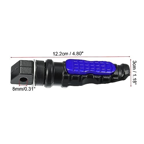 1 Pair Motorcycle Foot Pegs Aluminum Alloy Motorbike Footrests Pedals Blue