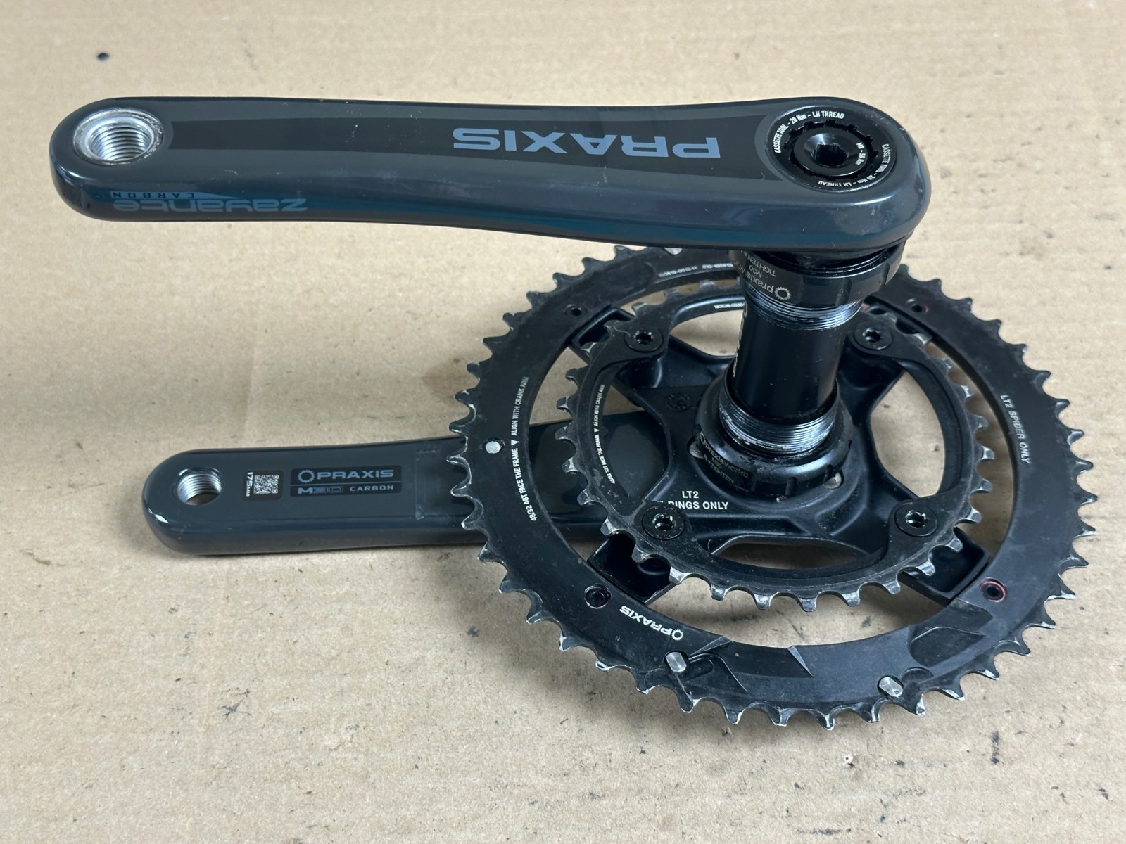Praxis Works Zayante M30 Carbon Double Crankset 10/11 Speed, 175mm 48/32T & BB