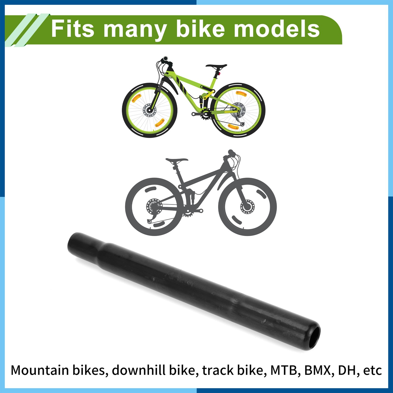 Bike Seat Posts Durable Universal Saddle Post Seat Tube