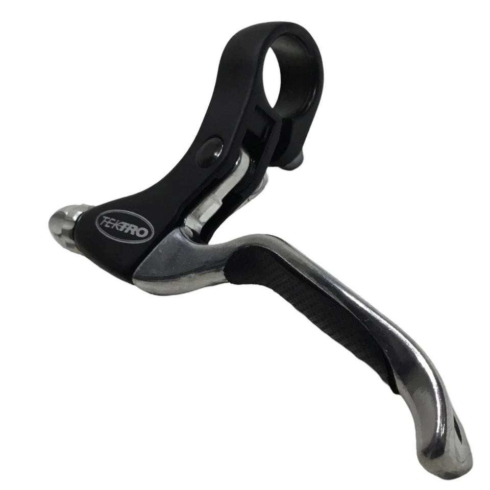Tektro CL530 Left Brake Lever 3‑Finger Alloy Silver V‑Brake 22.2mm Flat Bar