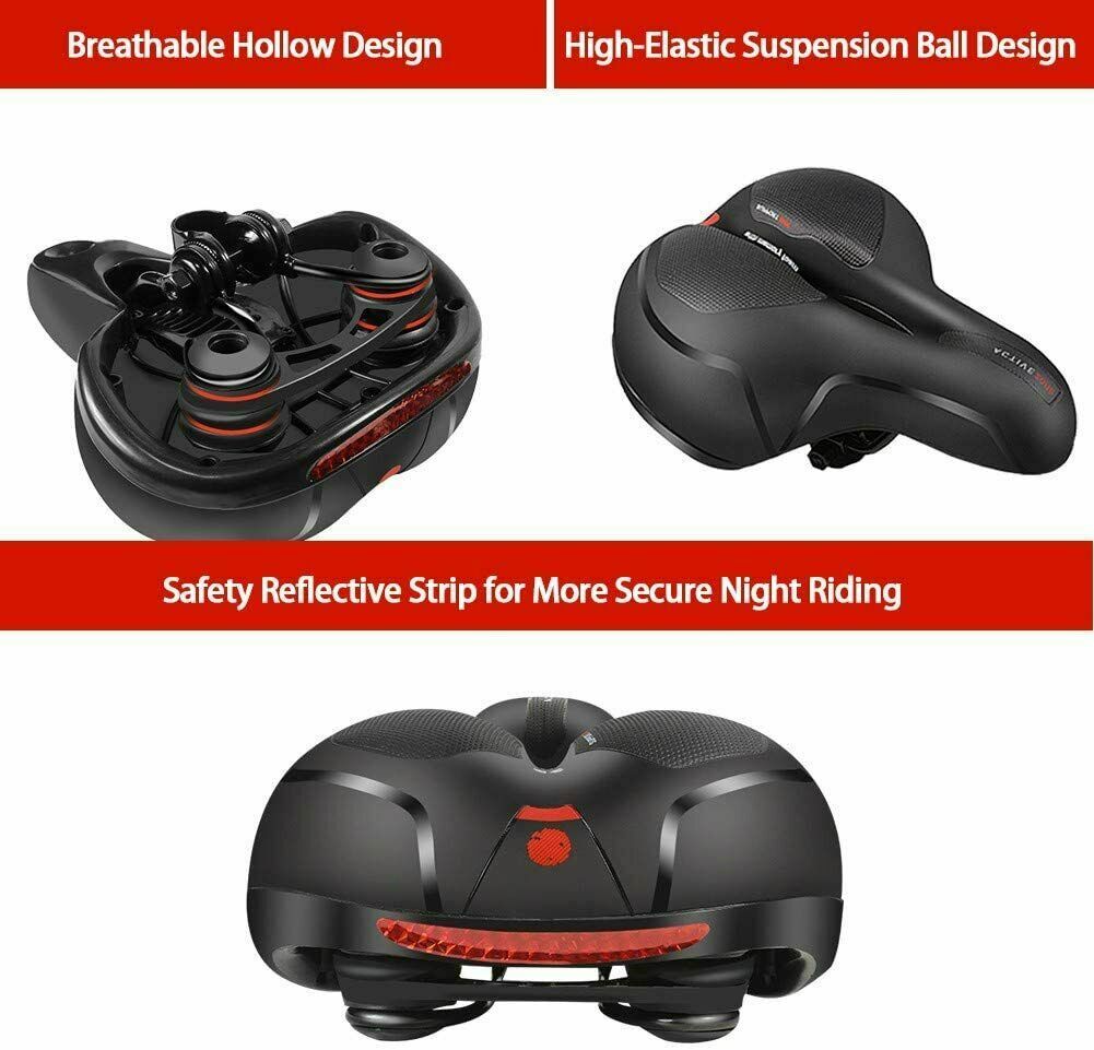 Bicycle Saddle bike Comfort Wide Soft Gel Bike Seat Sporty Air Cushion men women