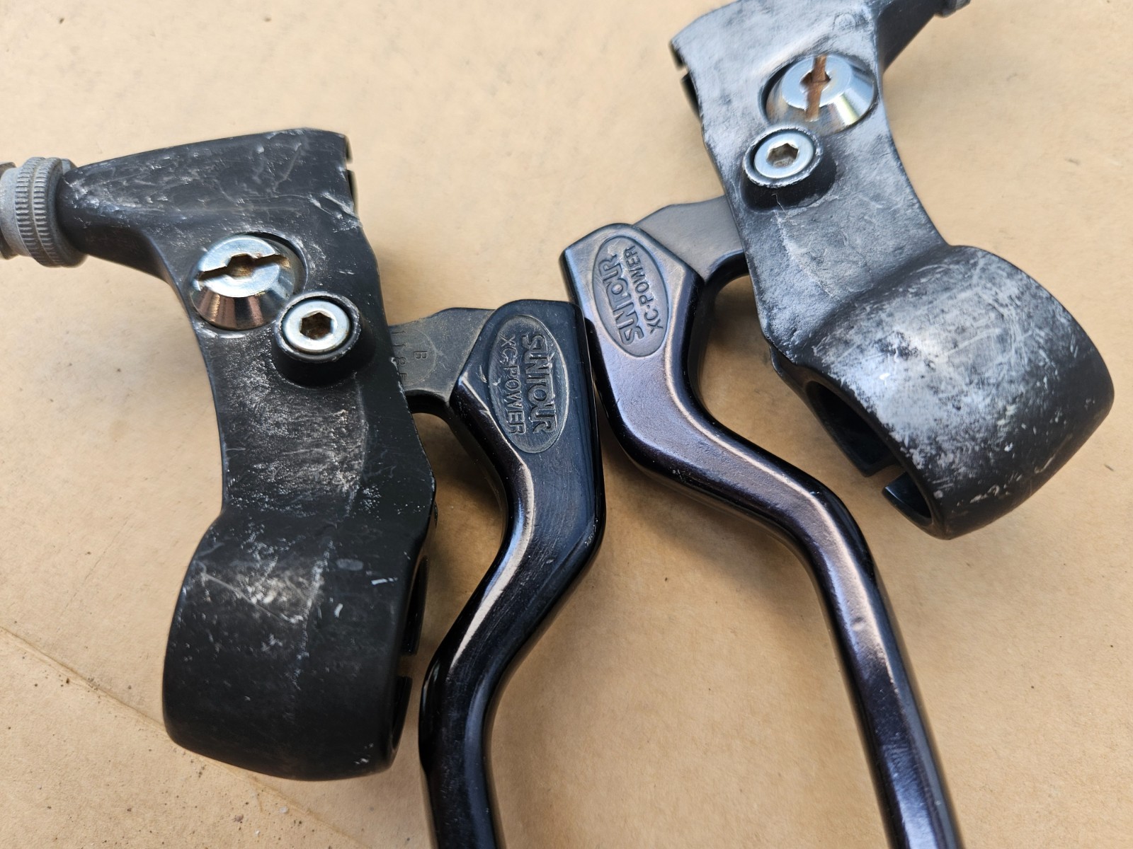 Vintage 80s Suntour XC Power Mountain Bike ATB Brake Levers 4-finger Japan