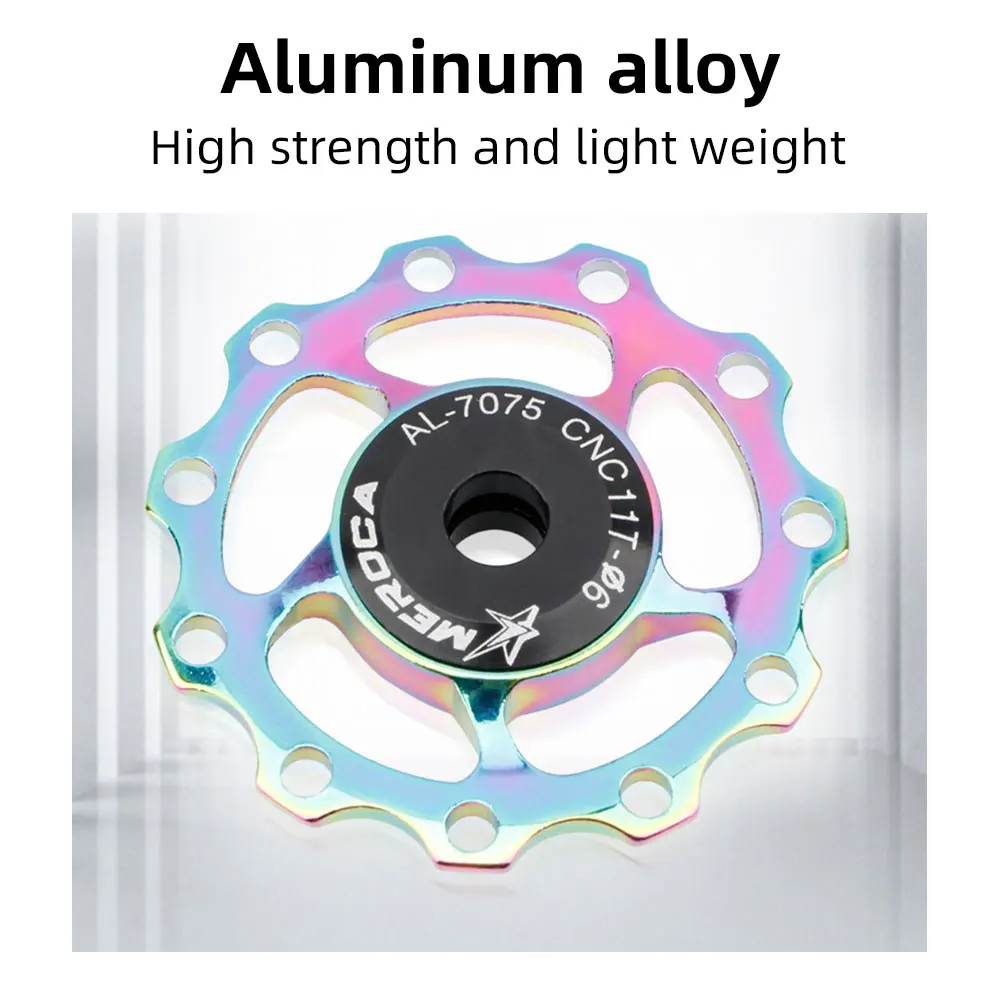 2PCS MTB Road Bike Jockey Wheel 11T 13T CNC 7075 Alloy Bearing Pulley