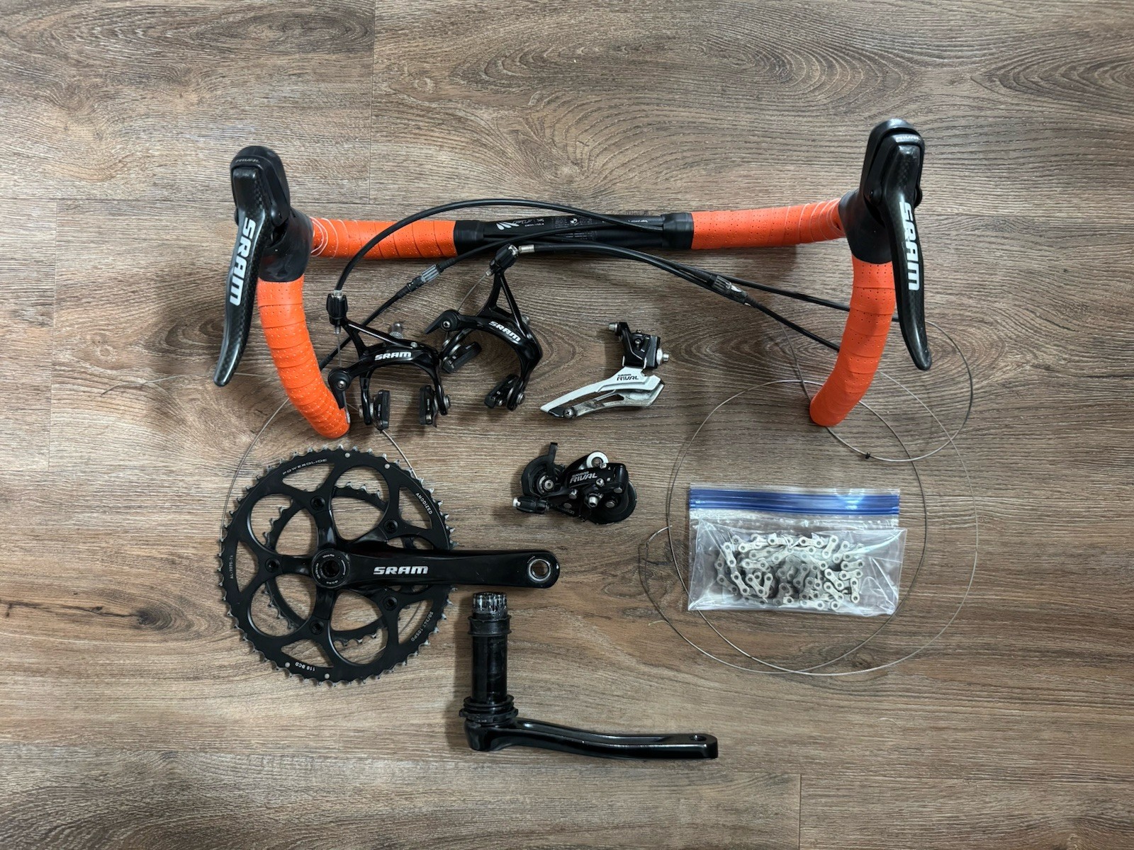 SRAM Rival 2×10 Bike Groupset – Shifters, Derailleurs, Brakes, Crankset & More!