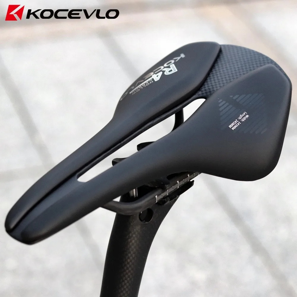 Carbon Fiber Bicycle Saddle Road MTB Bike Seat EV Leather Riding Saddle Cushion