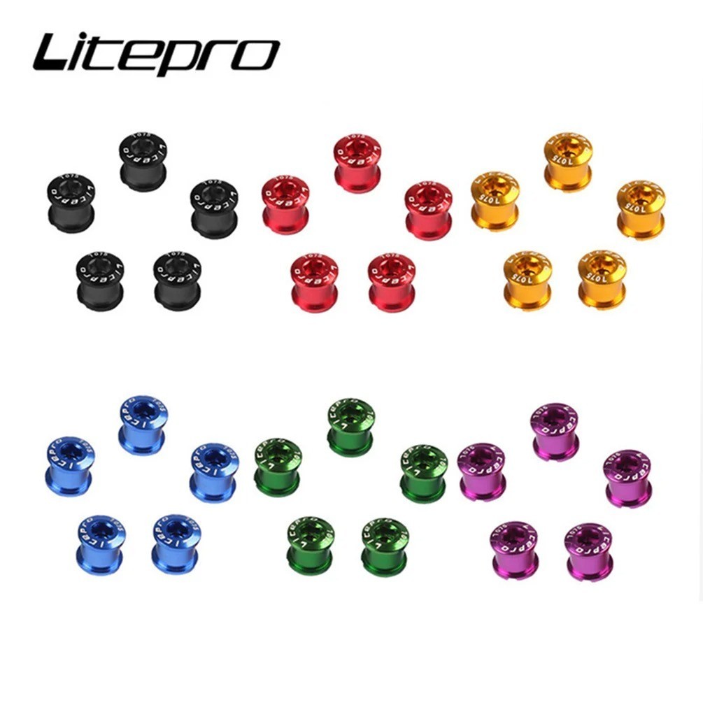 Litepro Single/Double/Triple Speed Bike Chainring Bolts Chain Ring Screws Bolts