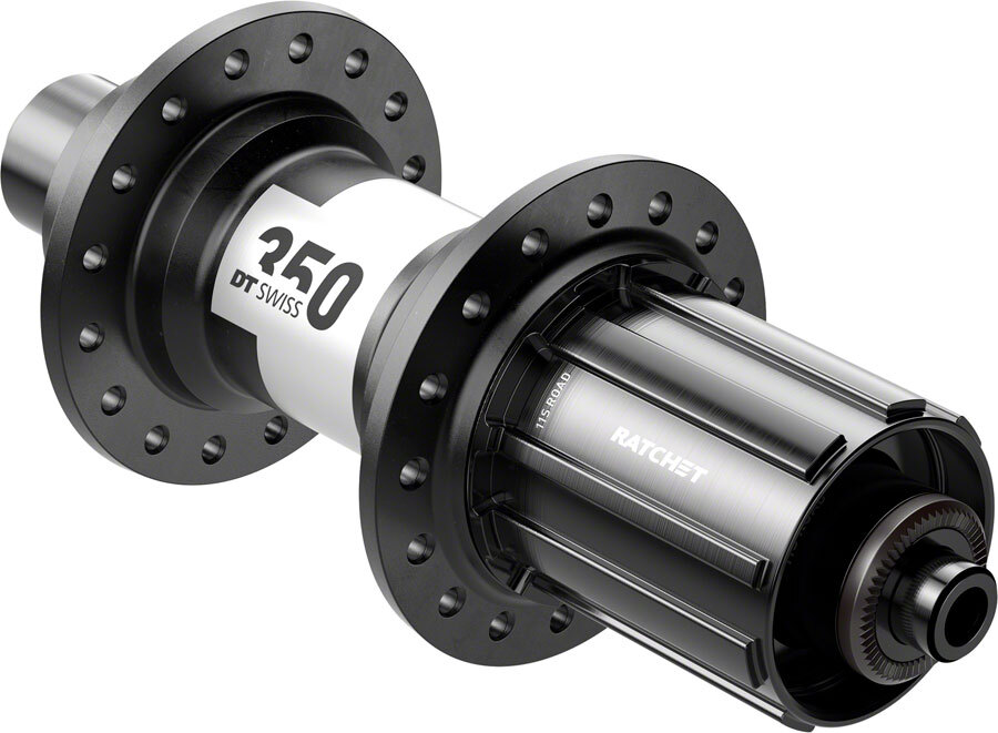 DT Swiss 350 Rear Hub – QR x 130mm, Rim Brake, HG11 Road, Black, 24H, 36pt