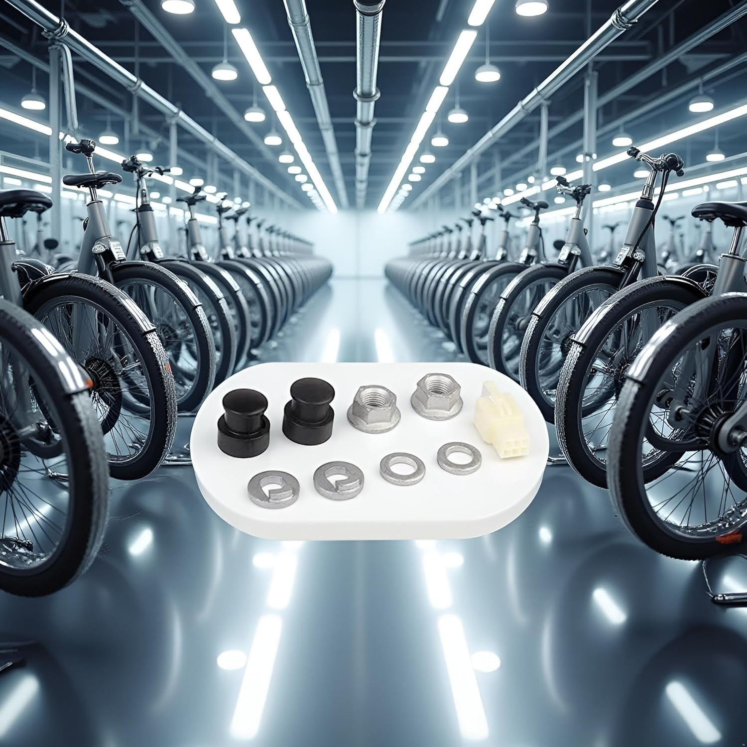 E-Bike Electric for Bicycle Hub Motor Axle M12 Front Lock Nut/Lock Washer
