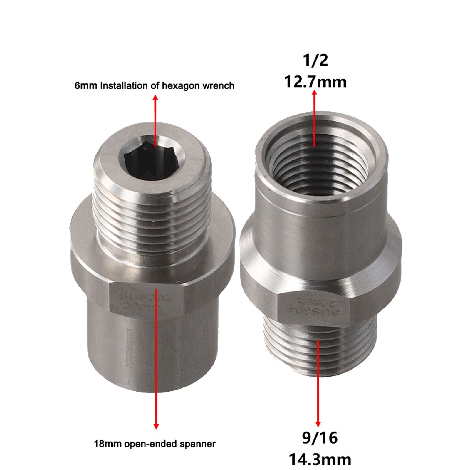 Bicycle Parts Stainless Steel Adaptors for Standard Size Compatibility