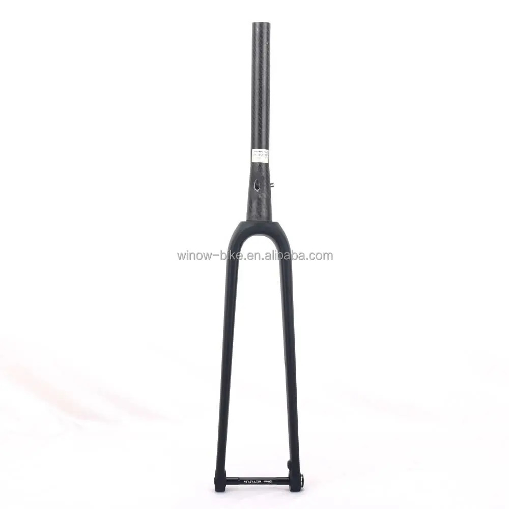 Carbon Gravel Road Bike Fork 700C 100*12mm Thru Axle Tapered Tube Disc Brake