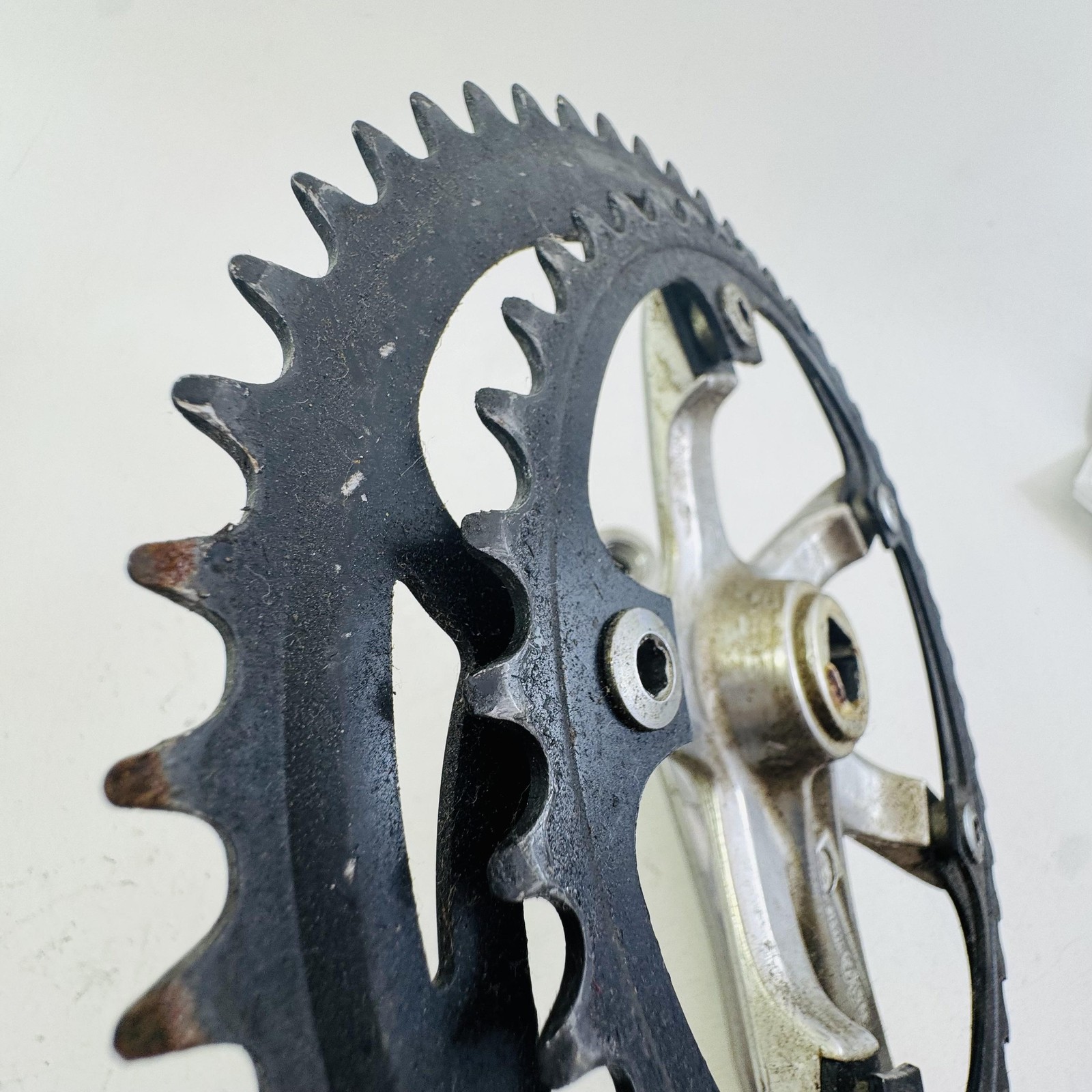 Vintage Sakae Blaze Double Crankset 170mm 52/42T Square Taper 130 BCD Bike A89