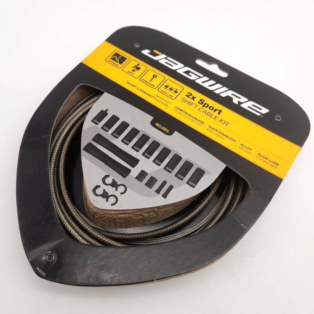 Jagwire 2x Sport Shift Cable & Housing Kit SRAM/Shimano Carbon Silver NOS