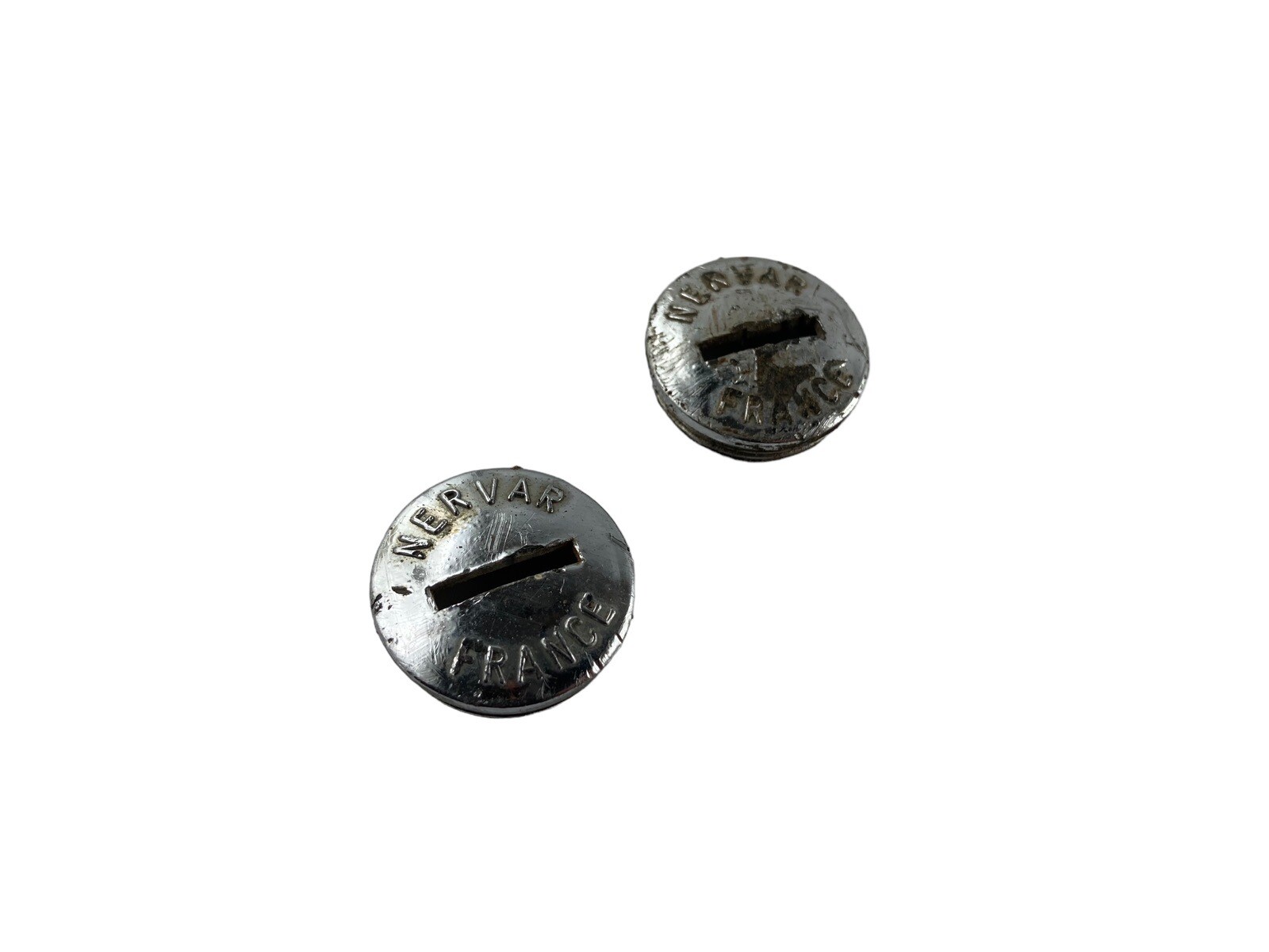 Nervar France Crank Cover Vintage Dust Caps Plastic Chrome