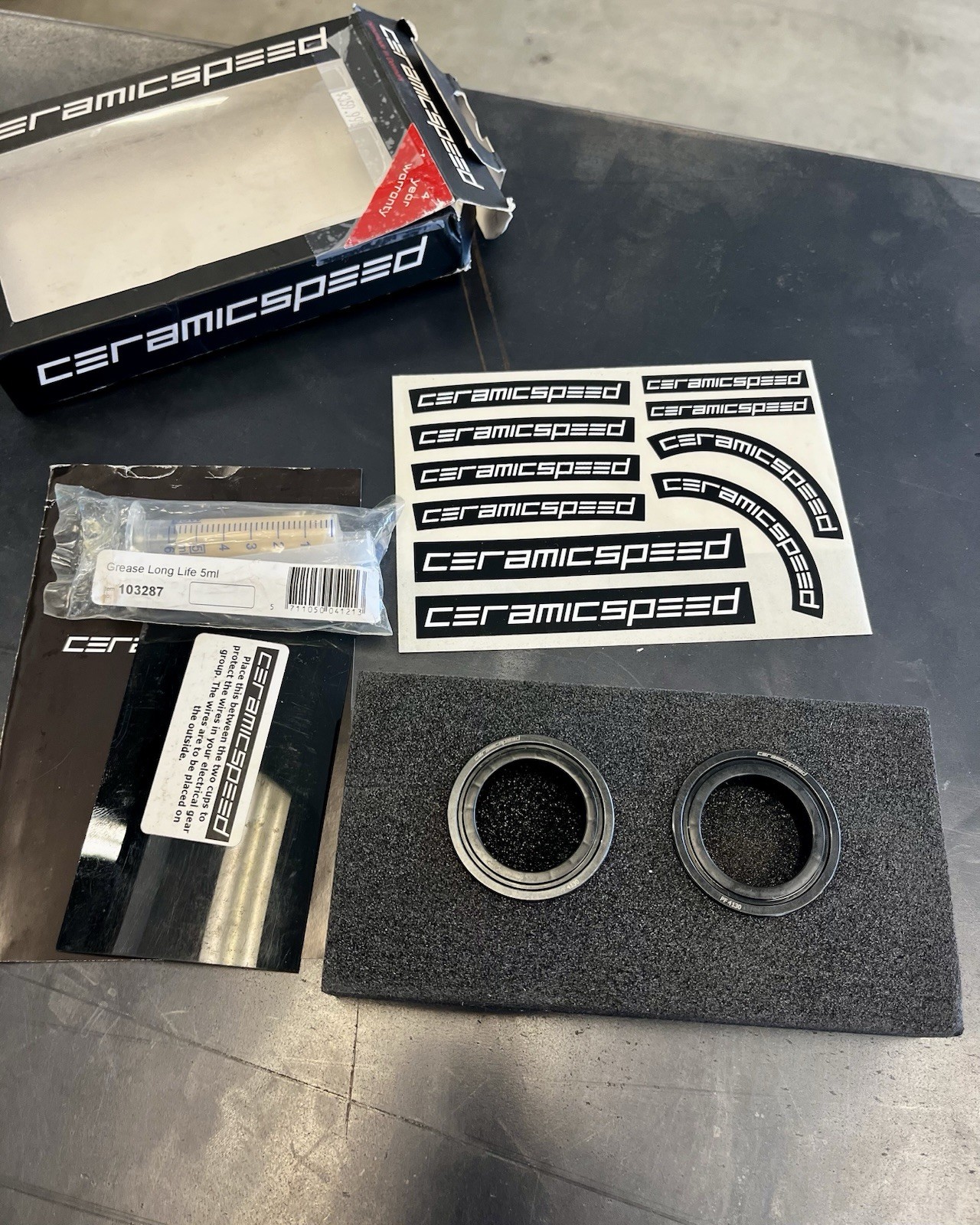 CeramicSpeed BB86 Bottom Bracket, 86mm SRAM DUB Spindle, Part # 106751