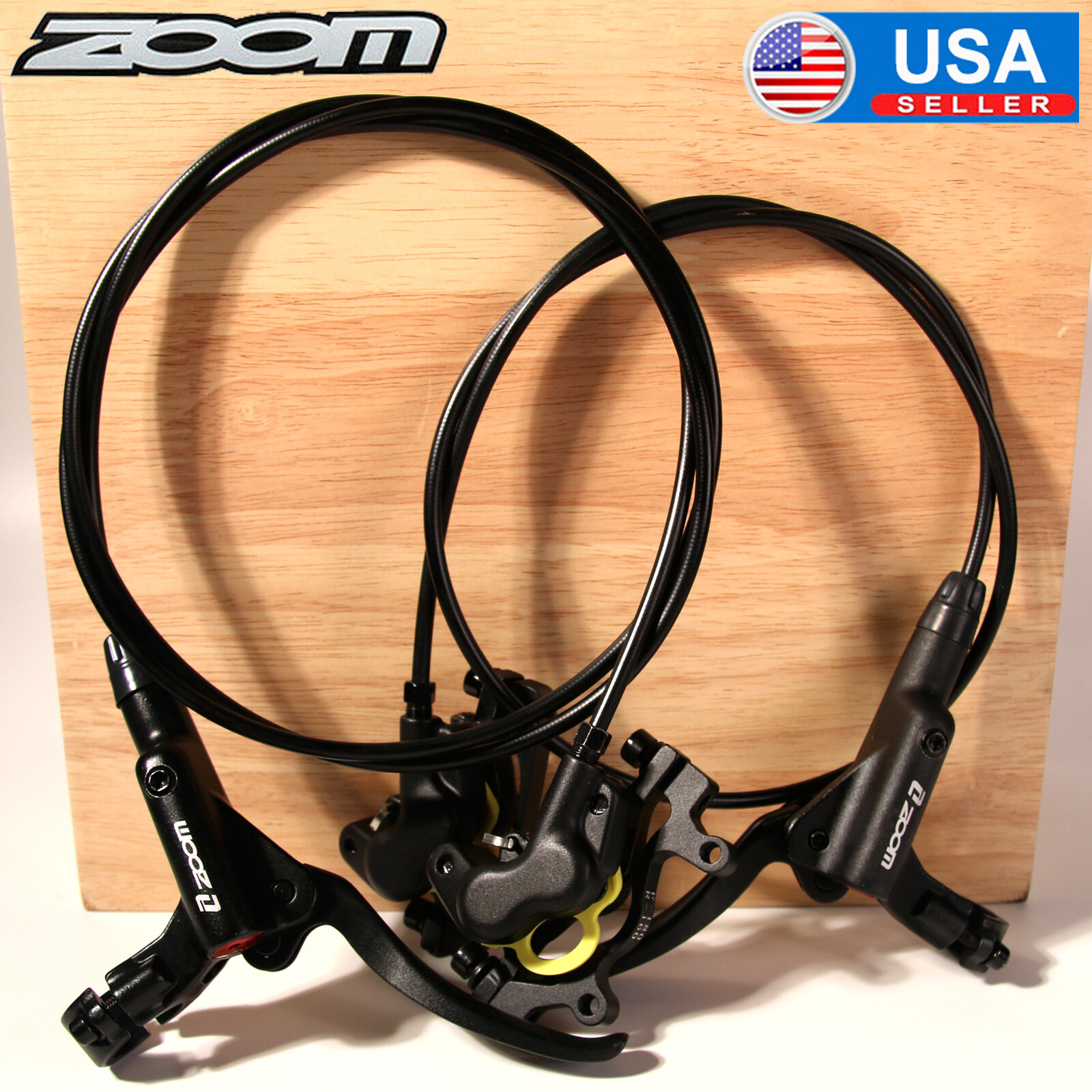MTB Bicycle Front Rear Hydraulic Disc Brake 4/2 Piston Oil Pressure Caliper Sets