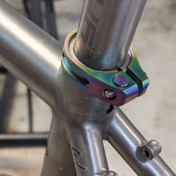 TIRIS Titanium Bicycle Seatpost Clamp Bike Seat Tube Collar clip 31.8/34.9